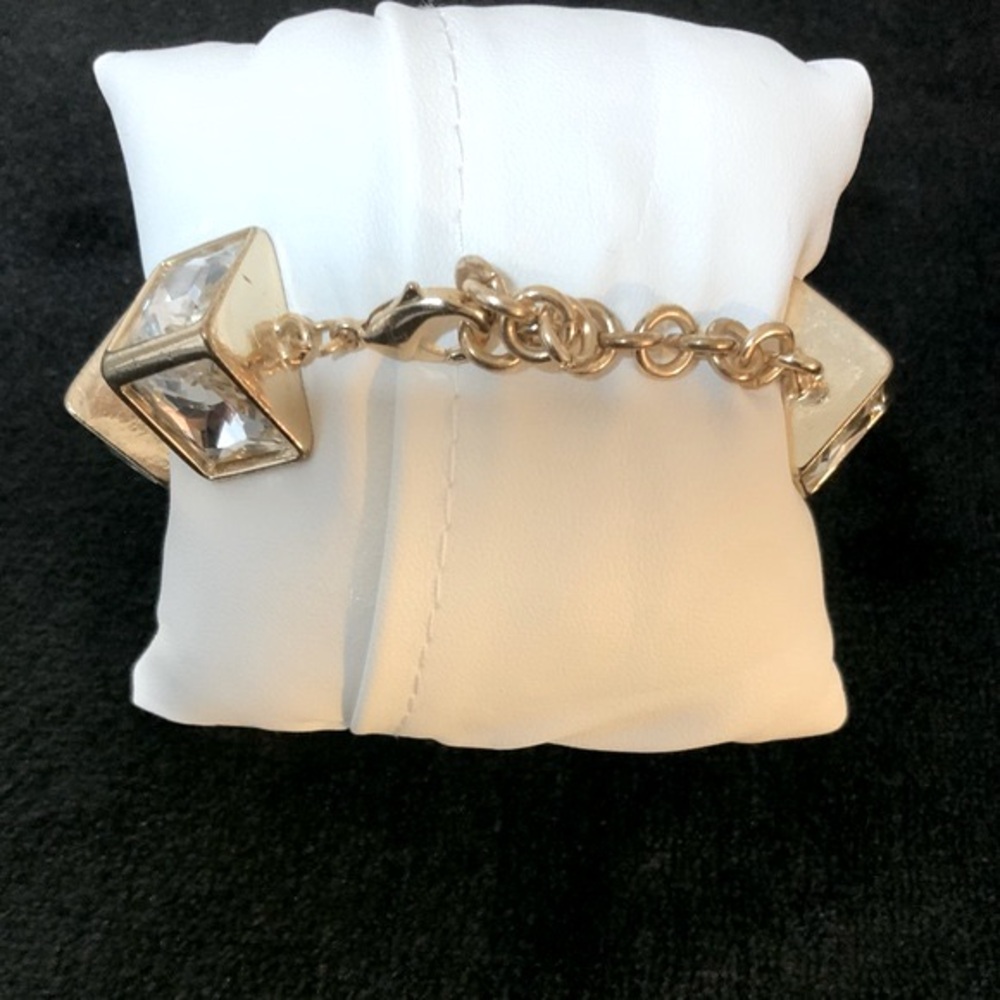 Women’s Gold and Jeweled Fashion Bracelet - Picture 2 of 7